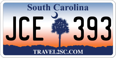 SC license plate JCE393
