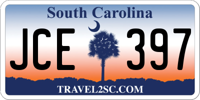 SC license plate JCE397