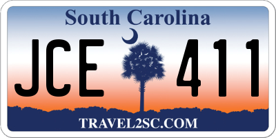 SC license plate JCE411