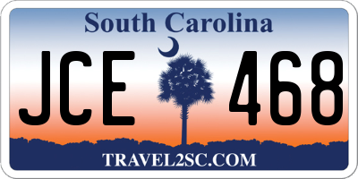 SC license plate JCE468