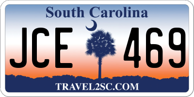 SC license plate JCE469