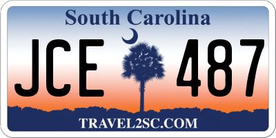 SC license plate JCE487
