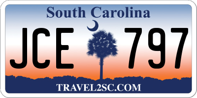 SC license plate JCE797