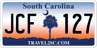 SC license plate JCF127