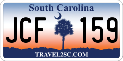 SC license plate JCF159