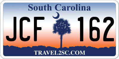 SC license plate JCF162