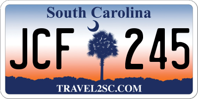 SC license plate JCF245