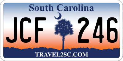 SC license plate JCF246