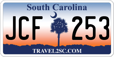 SC license plate JCF253