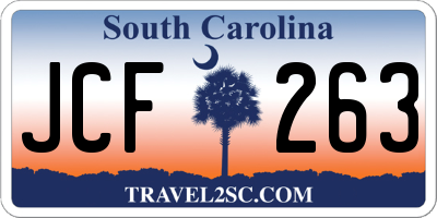 SC license plate JCF263