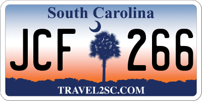 SC license plate JCF266