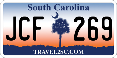 SC license plate JCF269