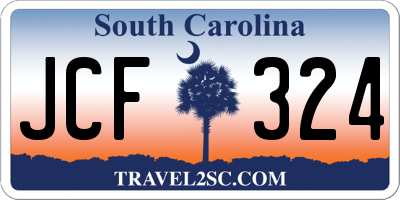 SC license plate JCF324