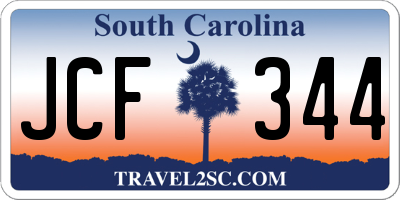 SC license plate JCF344