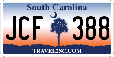 SC license plate JCF388