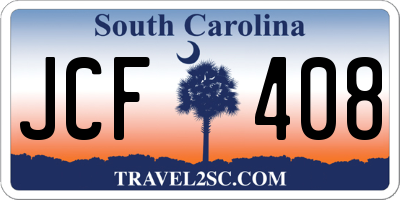 SC license plate JCF408