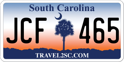 SC license plate JCF465