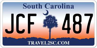 SC license plate JCF487