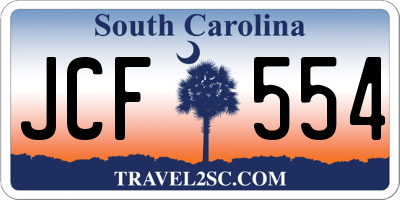 SC license plate JCF554