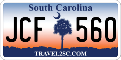 SC license plate JCF560