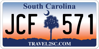SC license plate JCF571