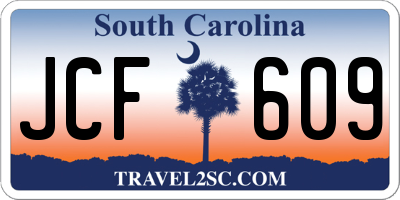 SC license plate JCF609