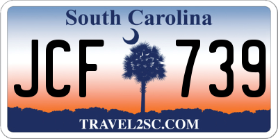 SC license plate JCF739