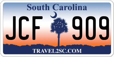SC license plate JCF909