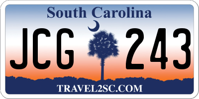 SC license plate JCG243