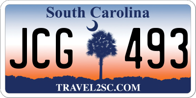 SC license plate JCG493