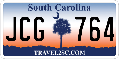 SC license plate JCG764