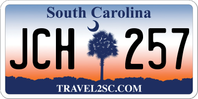 SC license plate JCH257