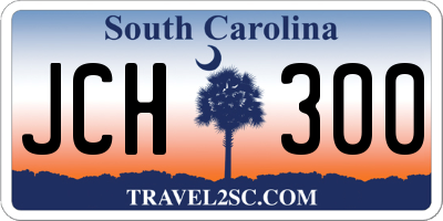 SC license plate JCH300