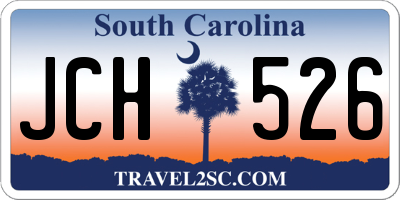 SC license plate JCH526