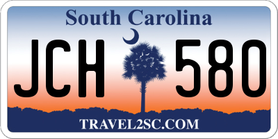 SC license plate JCH580