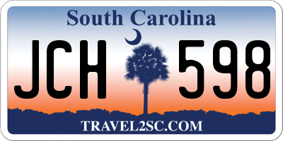 SC license plate JCH598