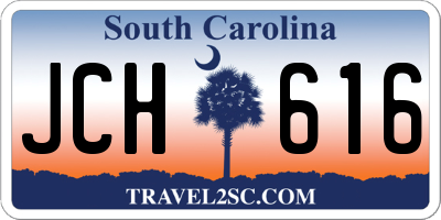SC license plate JCH616