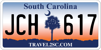 SC license plate JCH617