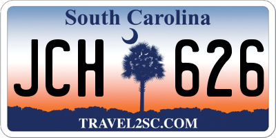SC license plate JCH626