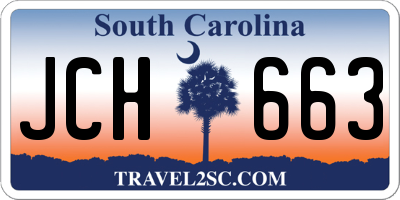 SC license plate JCH663