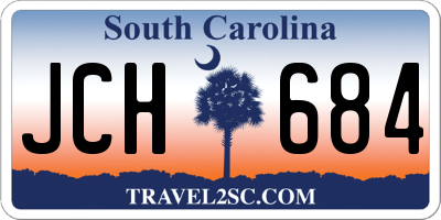 SC license plate JCH684