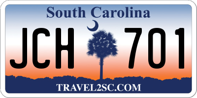 SC license plate JCH701