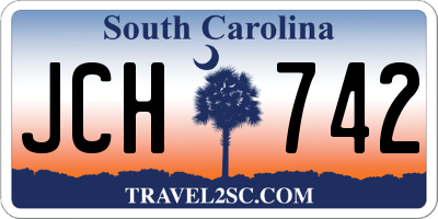 SC license plate JCH742