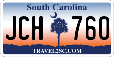SC license plate JCH760