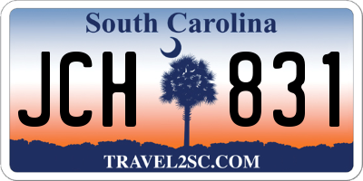 SC license plate JCH831