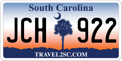 SC license plate JCH922
