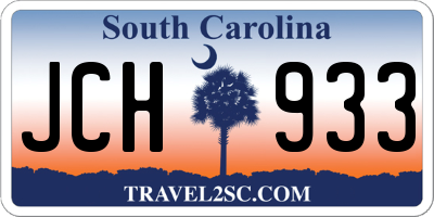 SC license plate JCH933