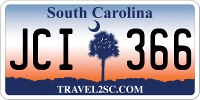 SC license plate JCI366