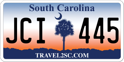 SC license plate JCI445