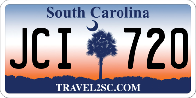 SC license plate JCI720